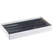 Itens Velas em bastão cor sólida antracite 34x300 4 un