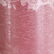 Itens Conjunto de 2 velas cilíndricas rosa, com aparência de mármore rosa antigo, 85×200mm, para decoração e presente.