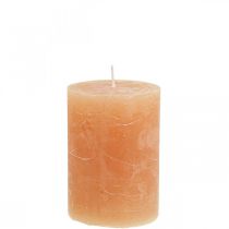 Itens Velas de cor sólida Laranja Pêssego Pilar velas 70×100mm 4pcs