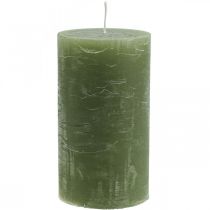 Velas coloridas verde oliva Vários tamanhos