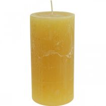 Itens Velas pilares Velas rústicas de cor sólida amarelas 70/140mm 4 unidades