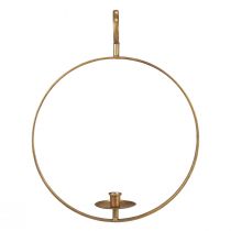 Itens Castiçal para pendurar decoração em metal dourado vintage Ø38/H48cm