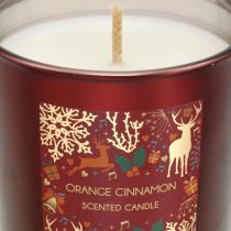 Vela perfumada Natal laranja, canela copo vermelho Ø7/ Alt.8cm