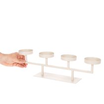 Itens Castiçal moderno com quatro pratos para velas, 47 cm