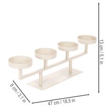 Itens Castiçal moderno com quatro pratos para velas, 47 cm