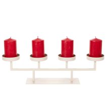 Itens Castiçal moderno com quatro pratos para velas, 47 cm