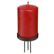 Itens Porta-velas coroa do advento metal preto mate Ø8cm 4 peças