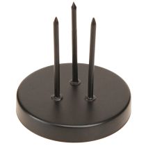 Itens Castiçal Coroa do Advento em metal preto fosco Ø8cm (4 peças)