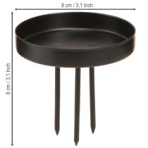 Itens Porta-velas coroa do advento metal preto mate Ø8cm 4 peças