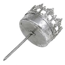 Itens Porta-velas antigo em prata, porta-velas Ø5cm H10cm, 4 peças