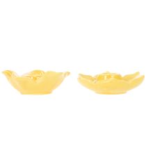 Itens Castiçais de cerâmica em formato de flor para velas cônicas, 11 cm, 2 peças.