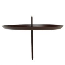 Itens Castiçal marrom Ø8cm 4 unidades