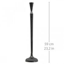 Castiçal Preto Castiçal Metal Ø13cm A59cm