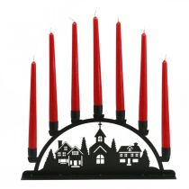 Itens Arco de velas arco de velas metal preto 40x6cm H18.5cm