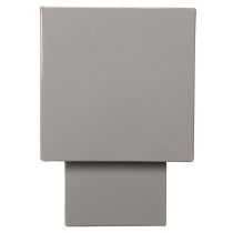 Itens Vaso cúbico cinza com base para decoração moderna, 22 cm