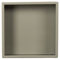Itens Vaso cúbico verde, 22 cm, com suporte elevado