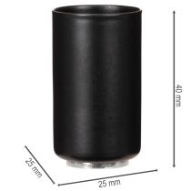 Itens Suporte magnético redondo para velas, preto fosco, para velas cônicas de 25 mm, conjunto com 4 peças.
