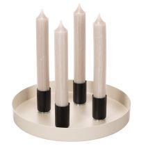 Itens Suporte magnético redondo para velas, preto fosco, para velas cônicas de 25 mm, conjunto com 4 peças.