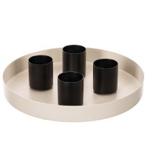 Itens Castiçal magnético, acabamento fosco, 4 cm, conjunto com 4 peças