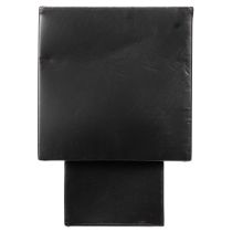 Itens Vaso cúbico preto com base, moderno, 22 cm
