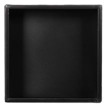 Itens Vaso cúbico preto com base, moderno, 22 cm