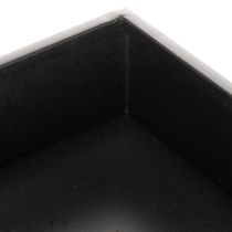 Itens Vaso cúbico preto com base, moderno, 22 cm