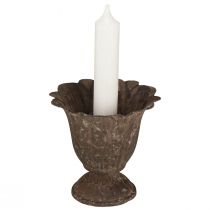 Itens Castiçal troféu antigo castiçal em metal Ø10cm Alt.9,5cm