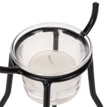 Itens Castiçal em forma de rena com copo para vela pequena, 28 cm