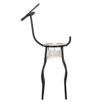 Itens Castiçal em forma de rena com copo para vela pequena, 28 cm