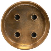 Itens Tigela porta-velas para 4 velas estilo antigo dourado Ø22cm