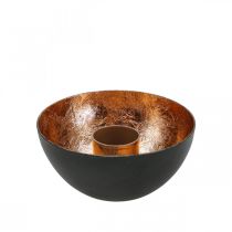 Castiçal preto, decoração vela bronze Ø7.5cm H3.5cm