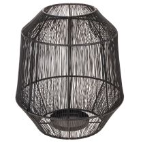 Itens Castiçal preto, lanterna decorativa, cesto de arame, Ø24cm, A28cm