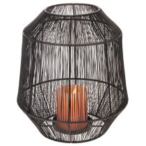Itens Castiçal preto, lanterna decorativa, cesto de arame, Ø24cm, A28cm
