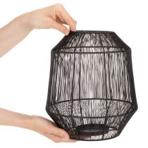 Itens Castiçal preto, lanterna decorativa, cesto de arame, Ø24cm, A28cm
