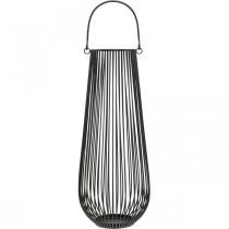 Itens Castiçal lanterna decorativa preta com pega Ø22cm A52cm