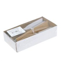 Itens Castiçal prateado para velas em bastão 15cm 4 un