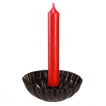 Itens Castiçal vintage forma de bolo marrom escuro Ø11,5cm 4 unidades