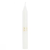 Itens Castiçal em vidro com 24 velas Calendário do Advento Alt.14,5cm