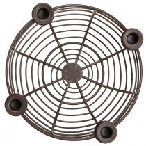 Itens Castiçal para 4 velas tigela decorativa metal marrom Ø14cm