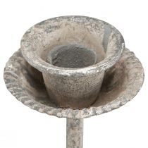 Itens Castiçal para 4 velas cinza vintage 31×23cm Alt.25cm