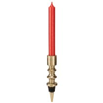 Itens Porta-velas para garrafas metal efeito antigo luz dourado H15cm