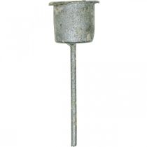 Itens Castiçal plug-in Shabby Chic cinza Ø3cm Alt.8,5cm 8 unidades