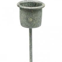 Itens Castiçal plug-in Shabby Chic cinza Ø3cm Alt.8,5cm 8 unidades