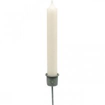 Itens Castiçal plug-in Shabby Chic cinza Ø3cm Alt.8,5cm 8 unidades