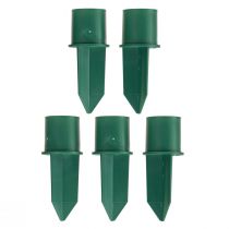 Itens Castiçais para velas cônicas, plástico verde, Ø2,2cm, 5 peças