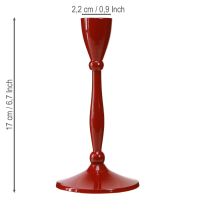 Itens Porta-velas para velas cônicas Porta-velas cônico Vermelho H17cm