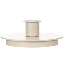Itens Castiçais redondos cor creme para velas finas, decoração de mesa, 10 cm, 2 peças