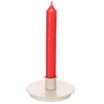 Itens Castiçais redondos cor creme para velas finas, decoração de mesa, 10 cm, 2 peças