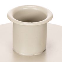 Itens Castiçal de metal bege fosco, pequeno para velas cônicas, 8 cm, conjunto de 3 peças