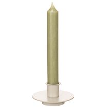 Itens Castiçal de metal bege fosco, pequeno para velas cônicas, 8 cm, conjunto de 3 peças